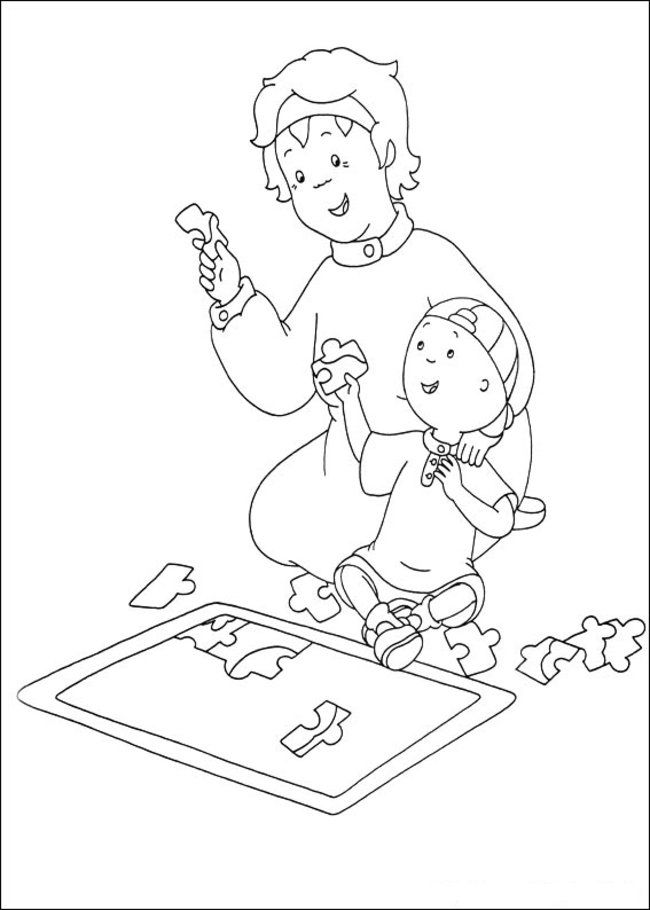Plansa de colorat cu Caillou 47 42